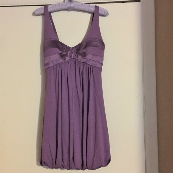 BEBE Sweet Lilac Bubble Dress  |  XSMALL - Picture 5 of 12